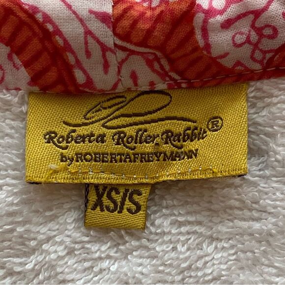 Roberta Roller Rabbit Jemina Terry Cloth Lined Midi Robe Size Extra Small/ Small - Picture 13 of 16
